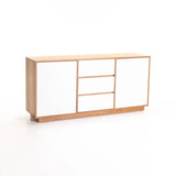 CENTO 2 DOOR 3 DRAWER SIDEBOARD - WILD OAK/WHITE