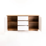 CENTO 2 DOOR 3 DRAWER SIDEBOARD - WILD OAK/WHITE