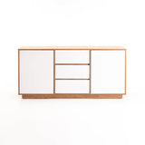 CENTO 2 DOOR 3 DRAWER SIDEBOARD - WILD OAK/WHITE