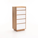 CENTO 5 DRAWER CHEST - WILD OAK/WHITE