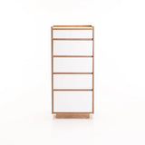 CENTO 5 DRAWER CHEST - WILD OAK/WHITE