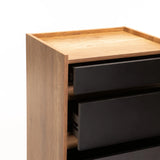 CENTO 5 DRAWER CHEST - WILD OAK/BLACK