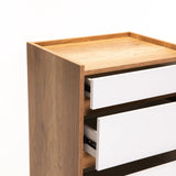 CENTO 5 DRAWER CHEST - WILD OAK/WHITE