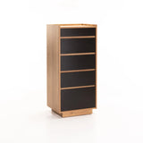 CENTO 5 DRAWER CHEST - WILD OAK/BLACK