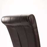 CHESTERFIELD LEATHER TOUCH DINING CHAIR - BROWN