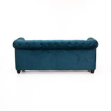 CHESTERFIELD VELVET 3 SEATER - TEAL