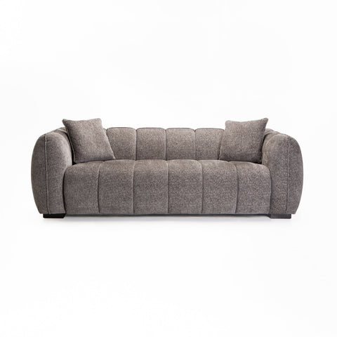 CHLOE FABRIC 3 SEATER - GREY