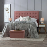 COCO VELVET TOUCH QUEEN HEADBOARD - BLUSH