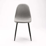 COLE FABRIC DINING CHAIR - BLACK LEG