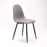 COLE FABRIC DINING CHAIR - BLACK LEG