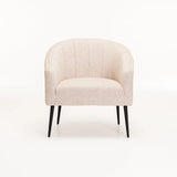 COLT FABRIC CHAIR - OATMEAL/BLACK LEGS