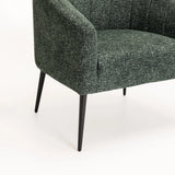 COLT FABRIC CHAIR - GREEN/BLACK LEGS 
