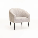 COLT FABRIC CHAIR - LIGHT GREY/BLACK LEGS