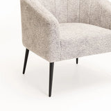 COLT FABRIC CHAIR - LIGHT GREY/BLACK LEGS