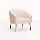 COLT FABRIC CHAIR - OATMEAL/BLACK LEGS