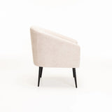 COLT FABRIC CHAIR - OATMEAL/BLACK LEGS