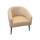 COLT FABRIC CHAIR - OATMEAL/BLACK LEGS