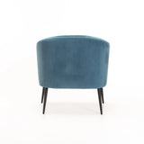 COLT VELVET CHAIR - PETROL BLUE/BLACK LEGS