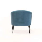 COLT VELVET CHAIR - PETROL BLUE/BLACK LEGS