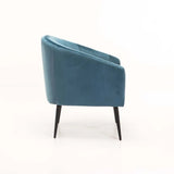 COLT VELVET CHAIR - PETROL BLUE/BLACK LEGS