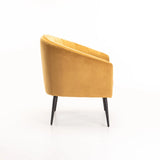 COLT VELVET CHAIR - MUSTARD/BLACK LEGS