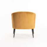 COLT VELVET CHAIR - MUSTARD/BLACK LEGS