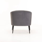 COLT VELVET CHAIR - GREY/BLACK LEGS