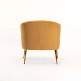 COLT VELVET CHAIR - MUSTARD/GOLD LEGS
