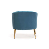 COLT VELVET CHAIR - PETROL BLUE/GOLD LEGS