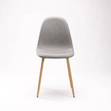 COVE FABRIC DINING CHAIR - GREY/NAT LEG