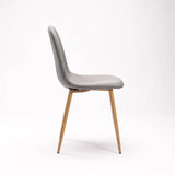 COVE FABRIC DINING CHAIR - GREY/NAT LEG