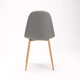 COVE FABRIC DINING CHAIR - GREY/NAT LEG