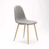 COVE FABRIC DINING CHAIR - GREY/NAT LEG