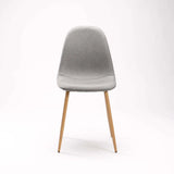 COVE FABRIC DINING CHAIR - GREY/NAT LEG