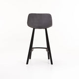 CRUZ VELVET KITCHEN STOOL - GREY