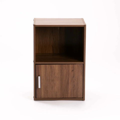 CYRUS 1 DOOR PEDESTAL - WALNUT