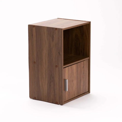 CYRUS 1 DOOR PEDESTAL - WALNUT