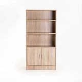 CYRUS 2 DOOR 3 SHELF BOOKCASE - OAK