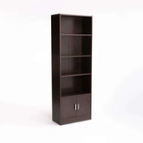 CYRUS 2 DOOR 4 SHELF BOOKCASE - WENGE