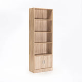 CYRUS 2 DOOR 4 SHELF BOOKCASE - OAK