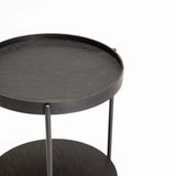 DAISY 45cm ROUND SIDE TABLE - BLACK