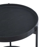 DAISY 45cm ROUND SIDE TABLE - BLACK