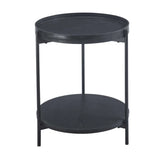 DAISY 45cm ROUND SIDE TABLE - BLACK