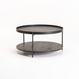 DAISY 80cm ROUND COFFEE TABLE - BLACK