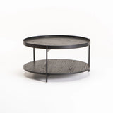 DAISY 80cm ROUND COFFEE TABLE - BLACK