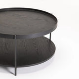 DAISY 80cm ROUND COFFEE TABLE - BLACK