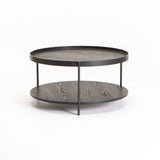 DAISY 80cm ROUND COFFEE TABLE - BLACK