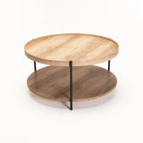 DAISY 80cm ROUND COFFEE TABLE - OAK