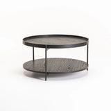 DAISY 80cm ROUND COFFEE TABLE - BLACK