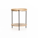 DAISY 45cm ROUND SIDE TABLE - OAK